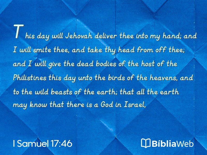 I Samuel 17:46 em imagem para compartilhar