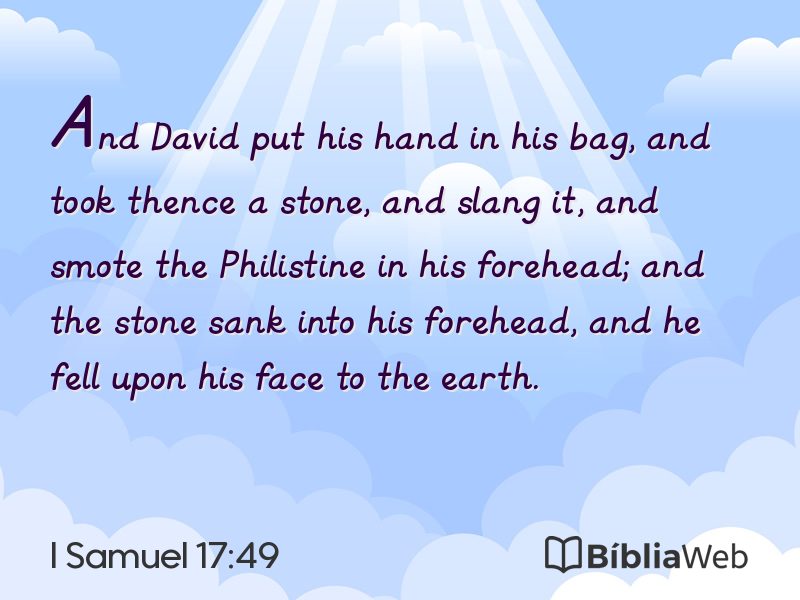 I Samuel 17:49 em imagem para compartilhar
