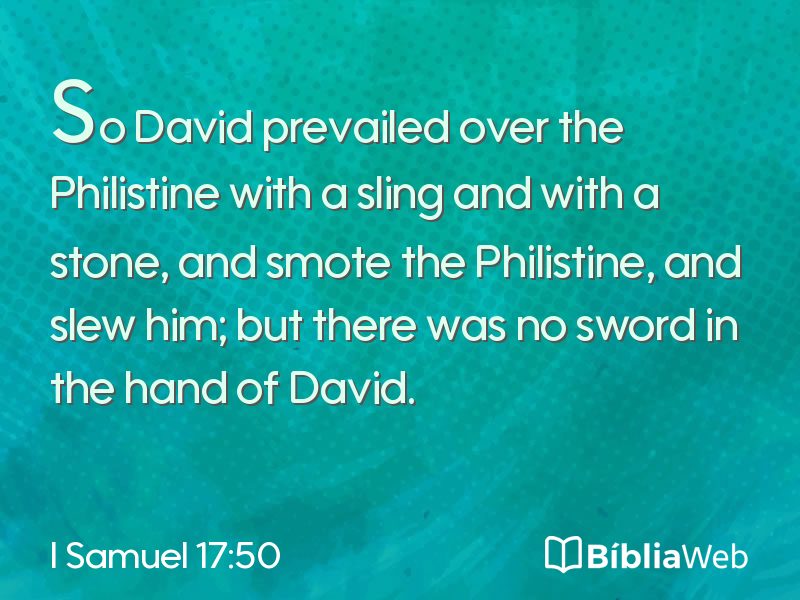 I Samuel 17:50 em imagem para compartilhar