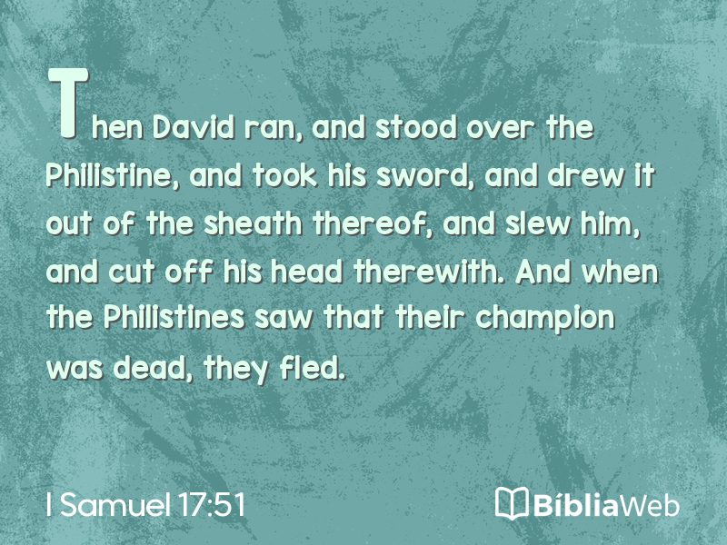 I Samuel 17:51 em imagem para compartilhar