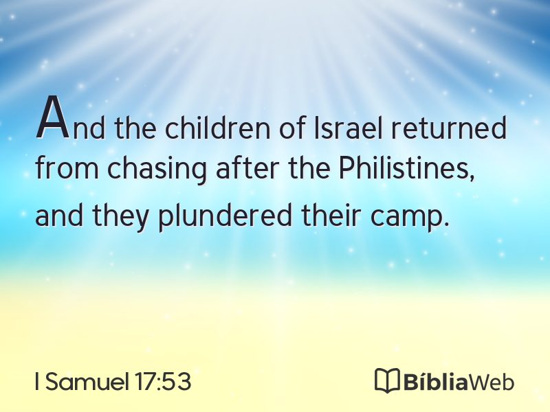 I Samuel 17:53 em imagem para compartilhar