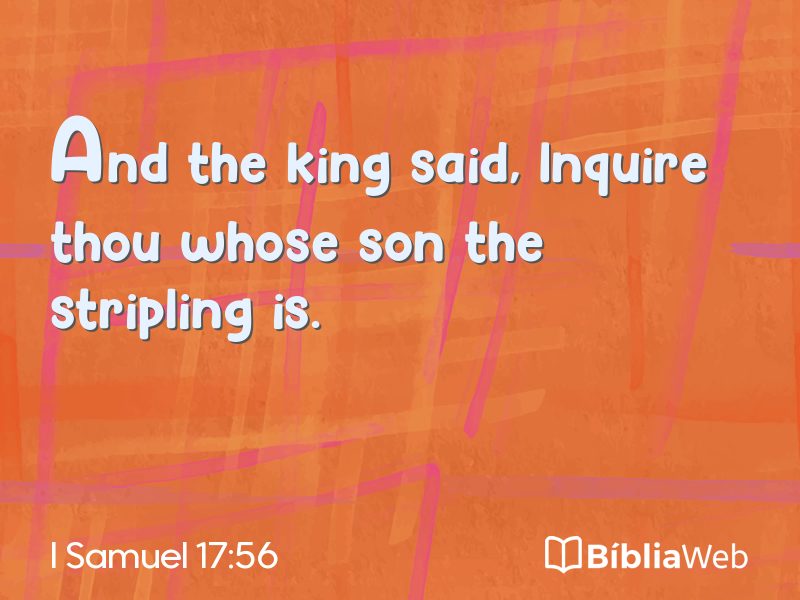 I Samuel 17:56 em imagem para compartilhar