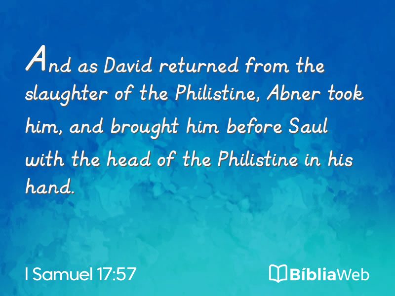 I Samuel 17:57 em imagem para compartilhar
