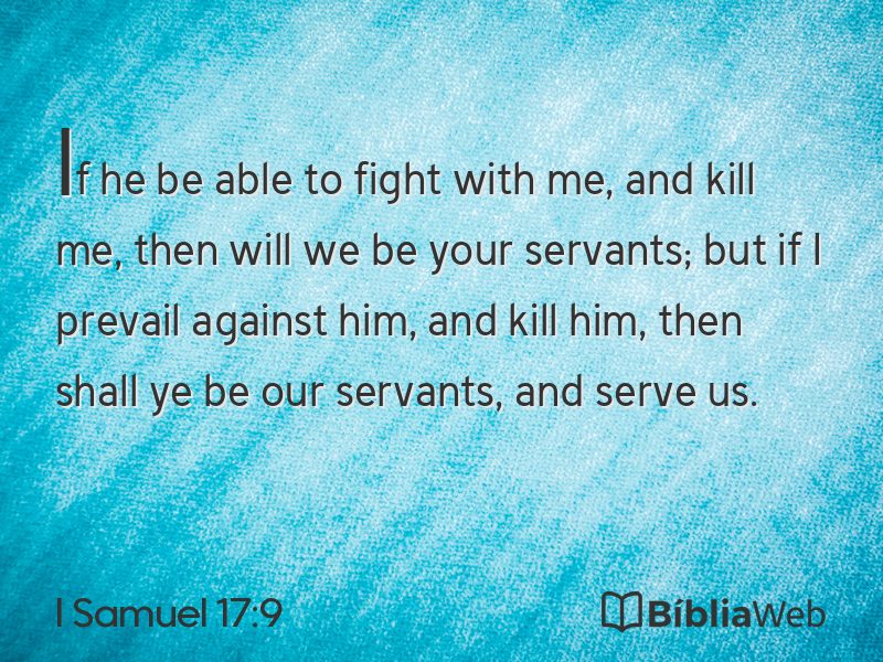 I Samuel 17:9 em imagem para compartilhar