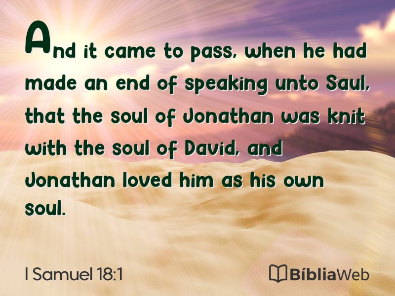 I Samuel 18:1 em imagem para compartilhar