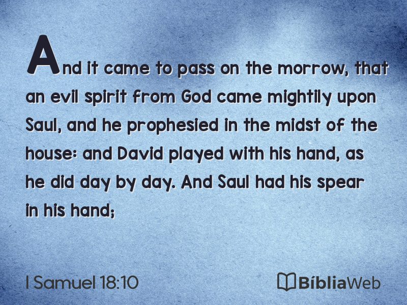 I Samuel 18:10 em imagem para compartilhar