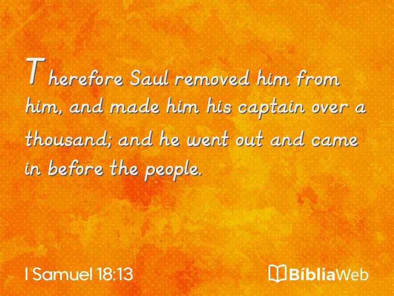 I Samuel 18:13 em imagem para compartilhar