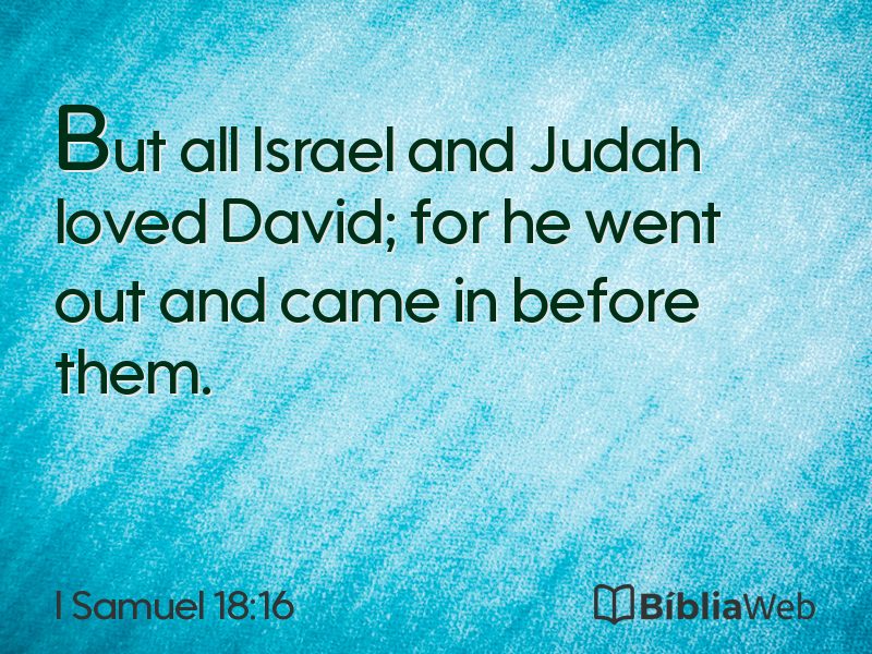 I Samuel 18:16 em imagem para compartilhar