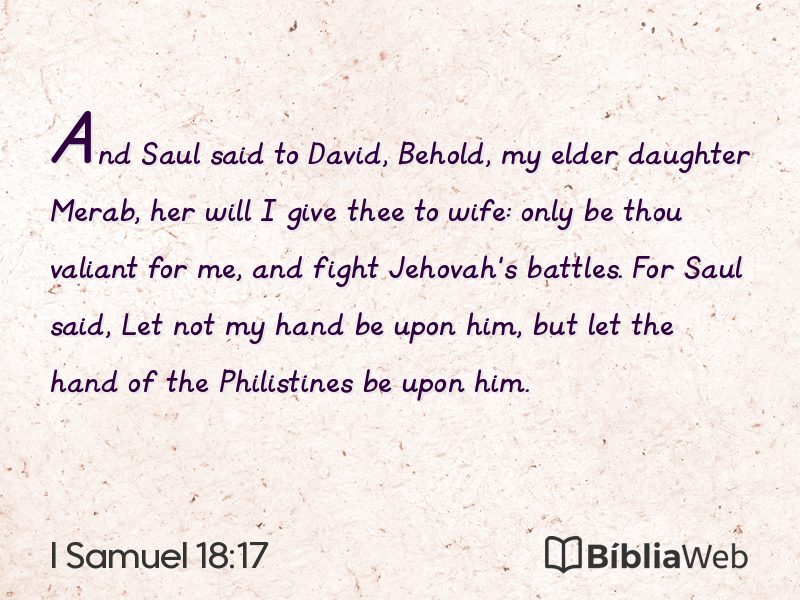I Samuel 18:17 em imagem para compartilhar