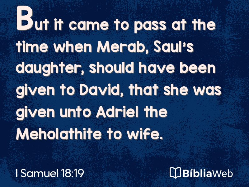 I Samuel 18:19 em imagem para compartilhar
