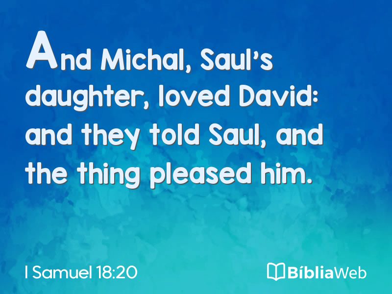 I Samuel 18:20 em imagem para compartilhar