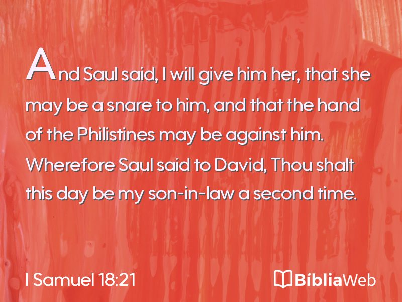 I Samuel 18:21 em imagem para compartilhar