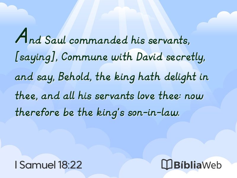 I Samuel 18:22 em imagem para compartilhar