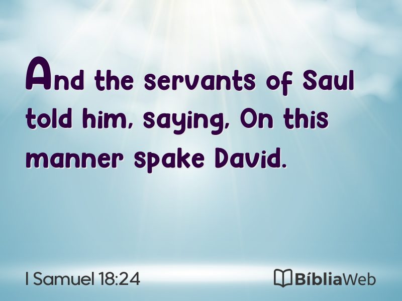 I Samuel 18:24 em imagem para compartilhar