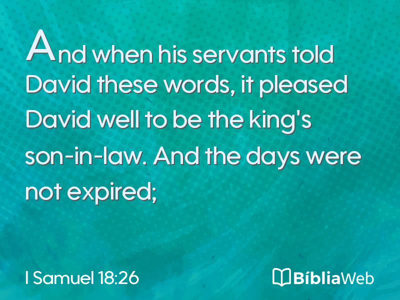 I Samuel 18:26 em imagem para compartilhar