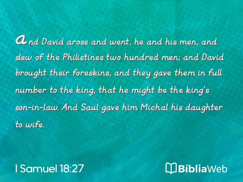 I Samuel 18:27 em imagem para compartilhar