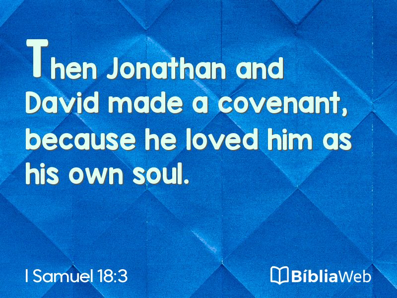 I Samuel 18:3 em imagem para compartilhar