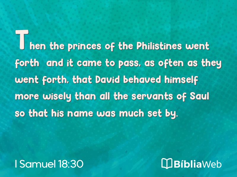 I Samuel 18:30 em imagem para compartilhar