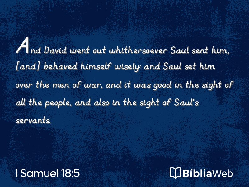 I Samuel 18:5 em imagem para compartilhar
