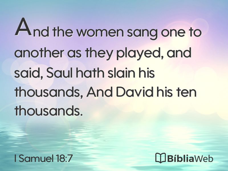 I Samuel 18:7 em imagem para compartilhar