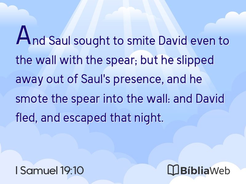 I Samuel 19:10 em imagem para compartilhar