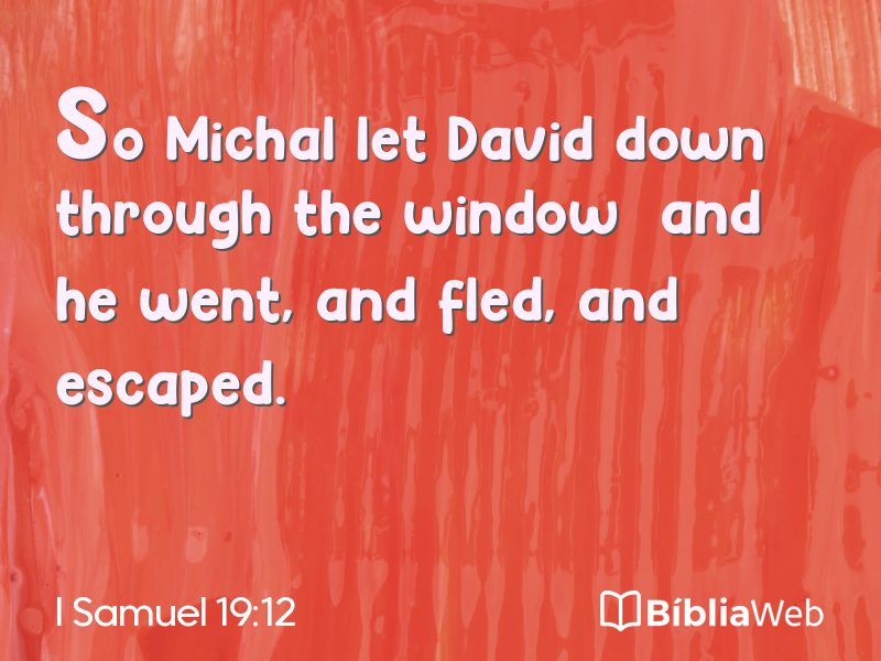 I Samuel 19:12 em imagem para compartilhar