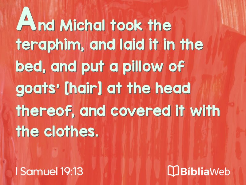 I Samuel 19:13 em imagem para compartilhar