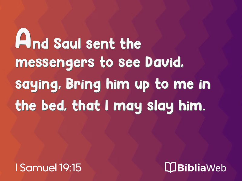 I Samuel 19:15 em imagem para compartilhar