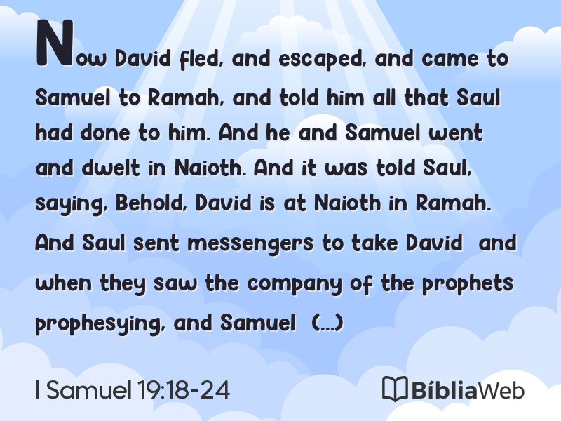 I Samuel 19:18-24 em imagem para compartilhar