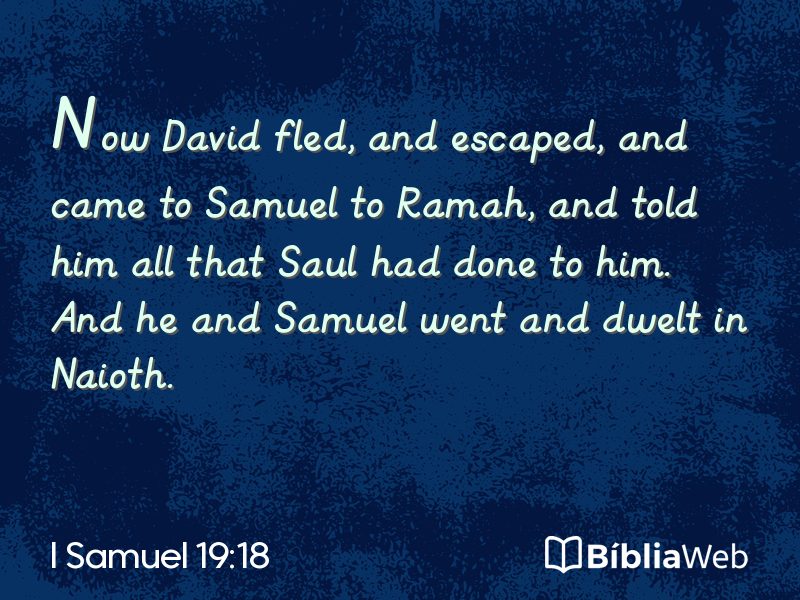 I Samuel 19:18 em imagem para compartilhar