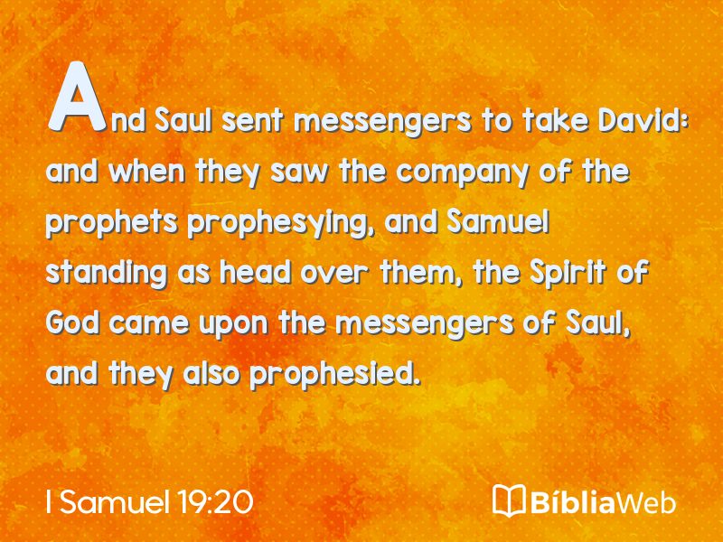 I Samuel 19:20 em imagem para compartilhar