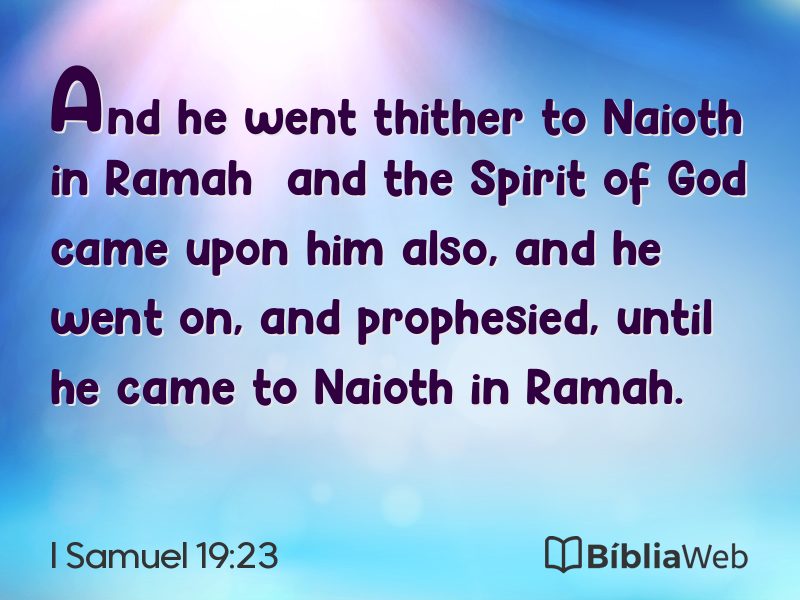 I Samuel 19:23 em imagem para compartilhar