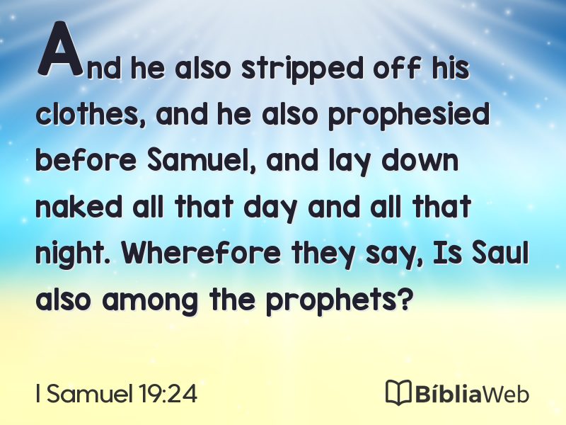 I Samuel 19:24 em imagem para compartilhar