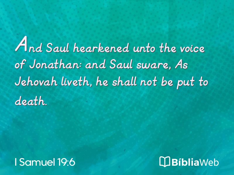 I Samuel 19:6 em imagem para compartilhar