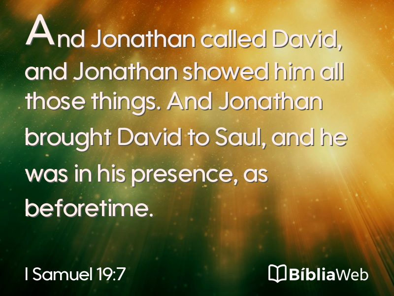 I Samuel 19:7 em imagem para compartilhar