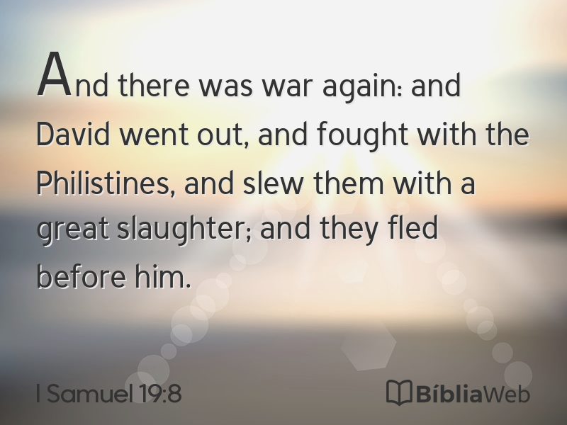 I Samuel 19:8 em imagem para compartilhar