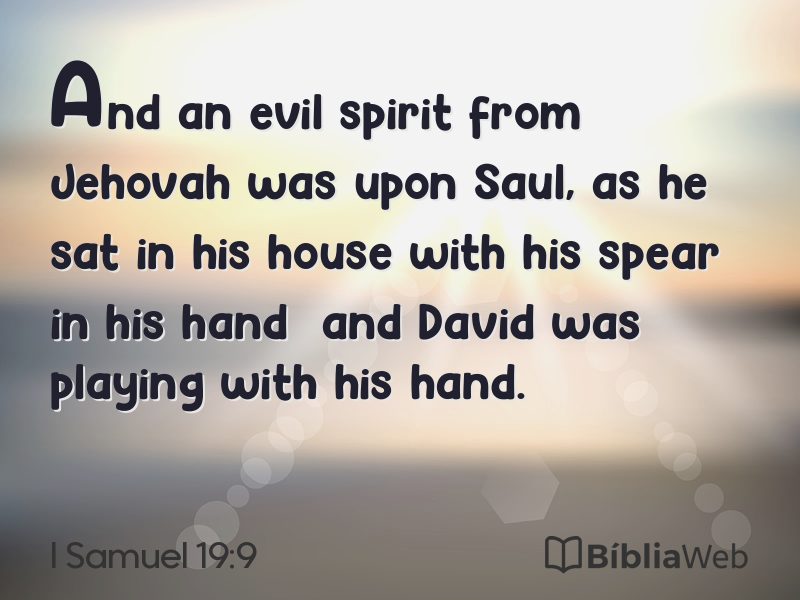 I Samuel 19:9 em imagem para compartilhar