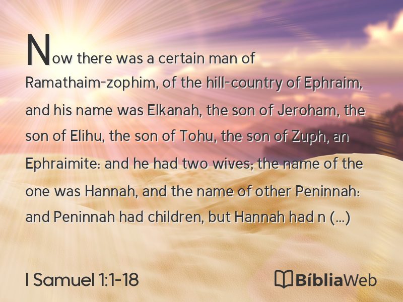 I Samuel 1:1-18 em imagem para compartilhar