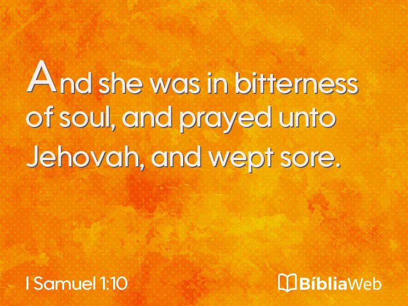 I Samuel 1:10 em imagem para compartilhar