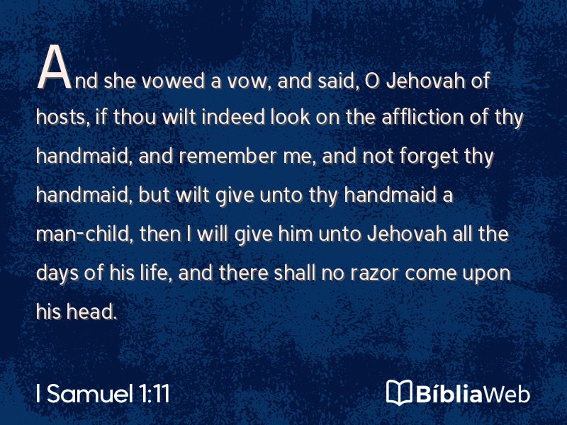 I Samuel 1:11 em imagem para compartilhar