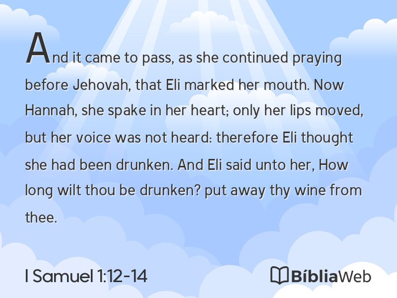 I Samuel 1:12-14 em imagem para compartilhar