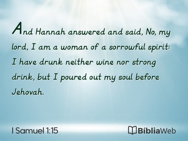 I Samuel 1:15 em imagem para compartilhar