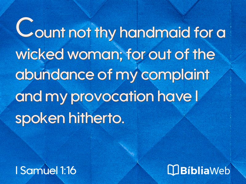 I Samuel 1:16 em imagem para compartilhar