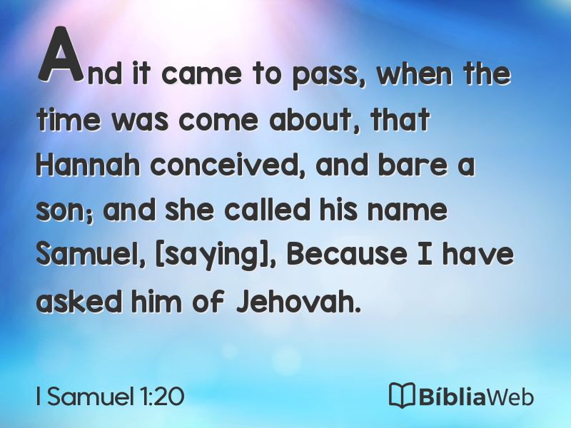 I Samuel 1:20 em imagem para compartilhar
