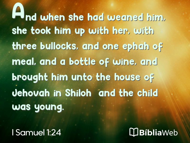 I Samuel 1:24 em imagem para compartilhar