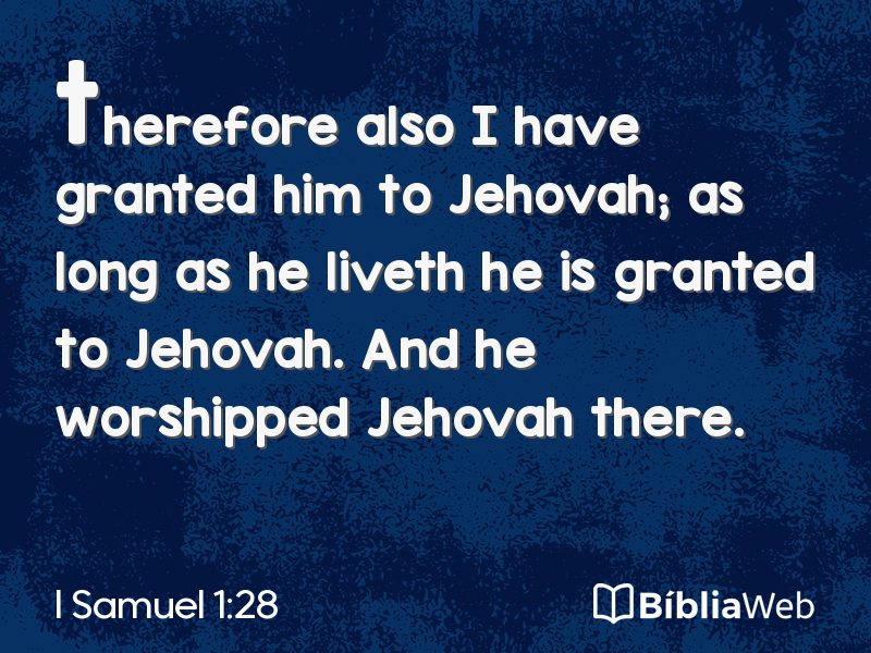I Samuel 1:28 em imagem para compartilhar