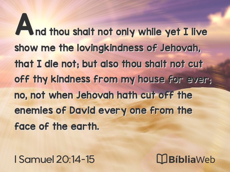 I Samuel 20:14-15 em imagem para compartilhar
