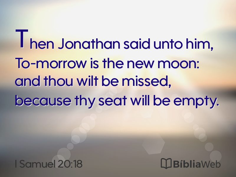 I Samuel 20:18 em imagem para compartilhar