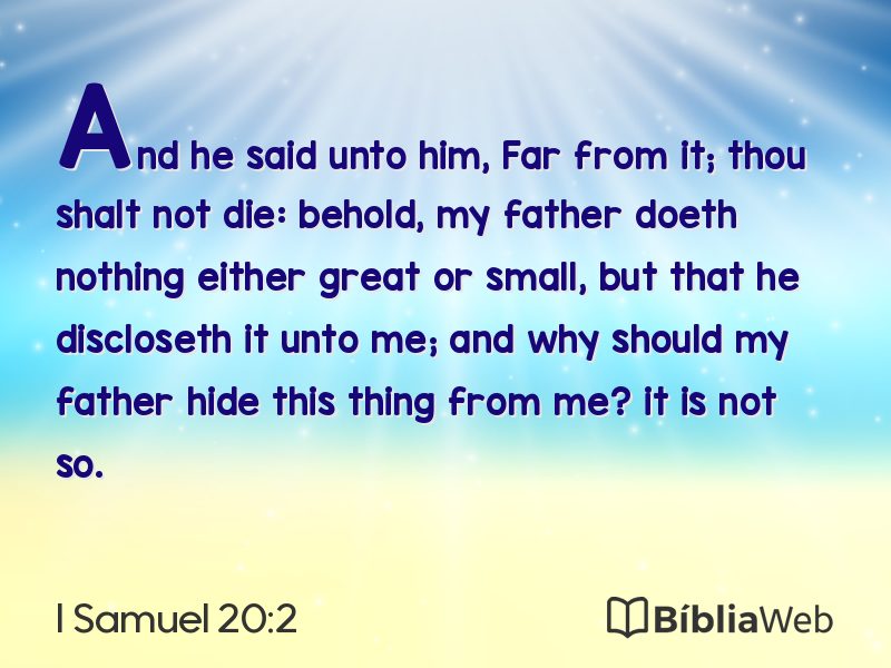 I Samuel 20:2 em imagem para compartilhar