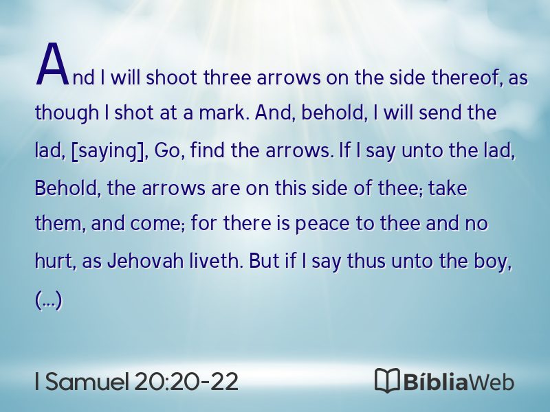 I Samuel 20:20-22 em imagem para compartilhar